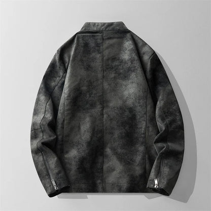 Rugged Biker Leather Jacket