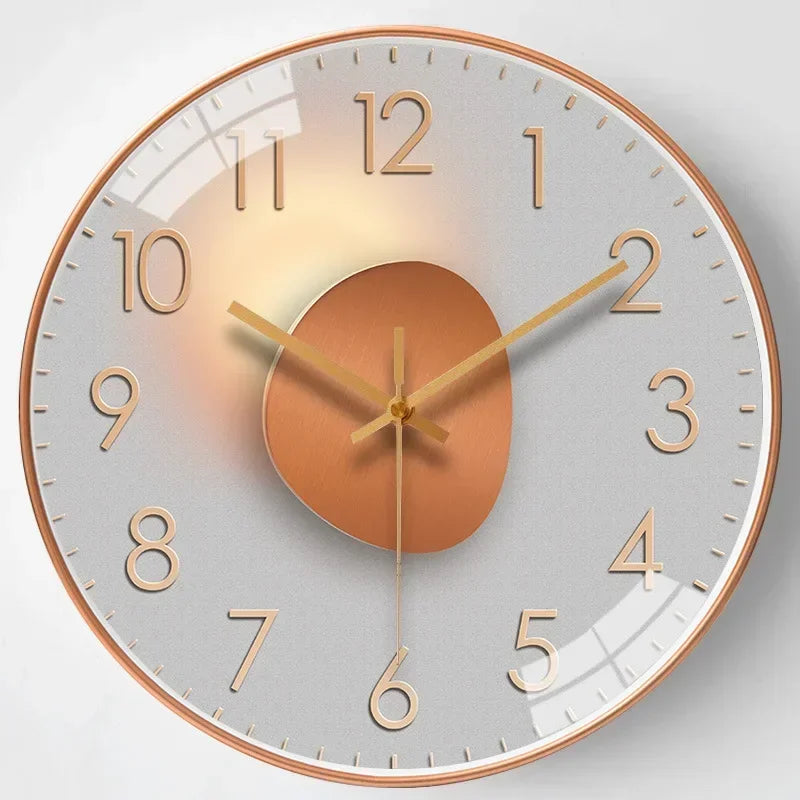 Modern Glass and Metal Wall Clock