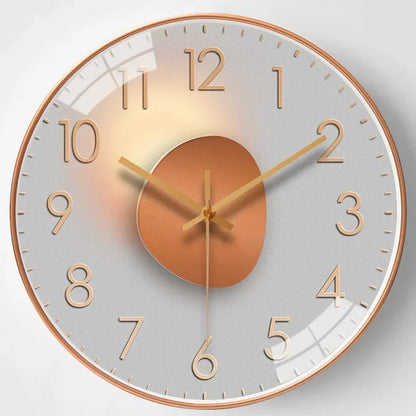 Modern Glass and Metal Wall Clock