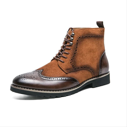 Premium Leather Lace Up Ankle Boots