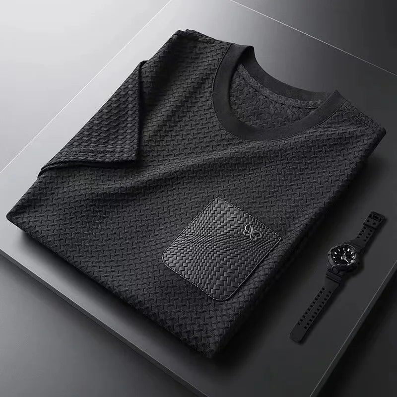 Textured Grid Pattern Shirt