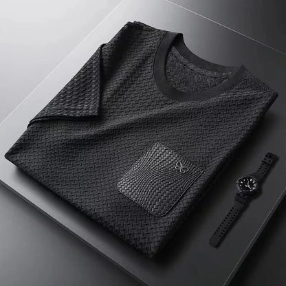Textured Grid Pattern Shirt