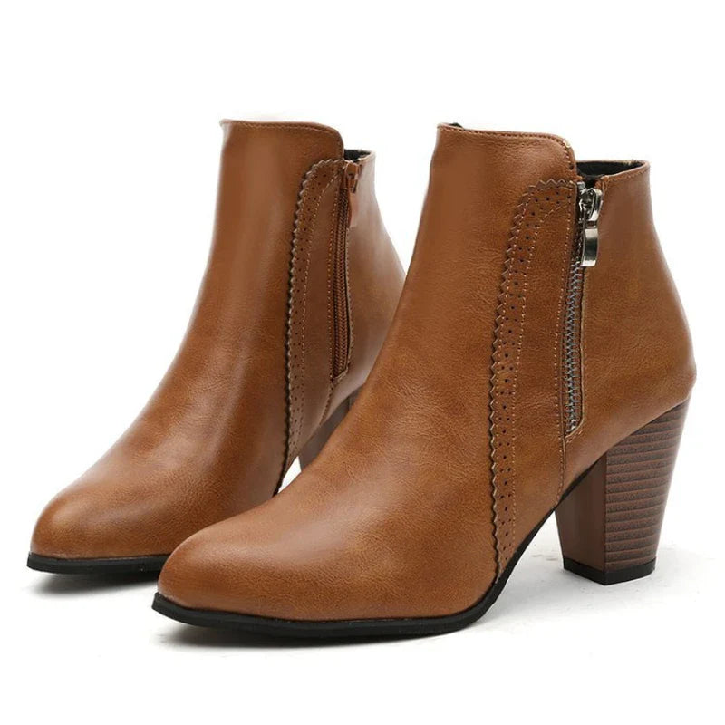 Classic High Heel Ankle Boots - Nocini