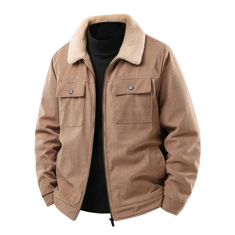 Casual Fit Corduroy Bomber Jacket - Nocini