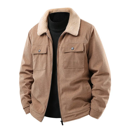 Casual Fit Corduroy Bomber Jacket - Nocini