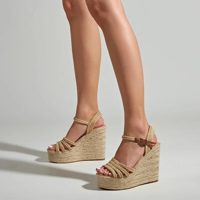 High Heel Buckle Strap Sandals