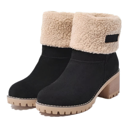Warm Knee High Wool Winter Boots - Olytrend