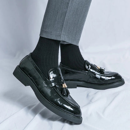 Luxury Textured Slip On Loafers for Men
