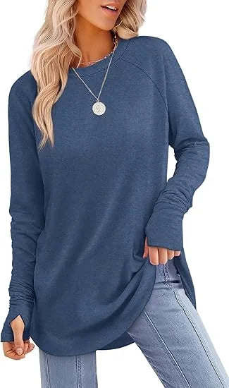 Women's Casual Crew Neck Tunic