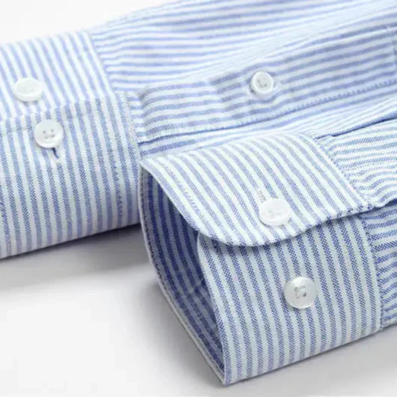 Classic Casual Stripe Button Shirt