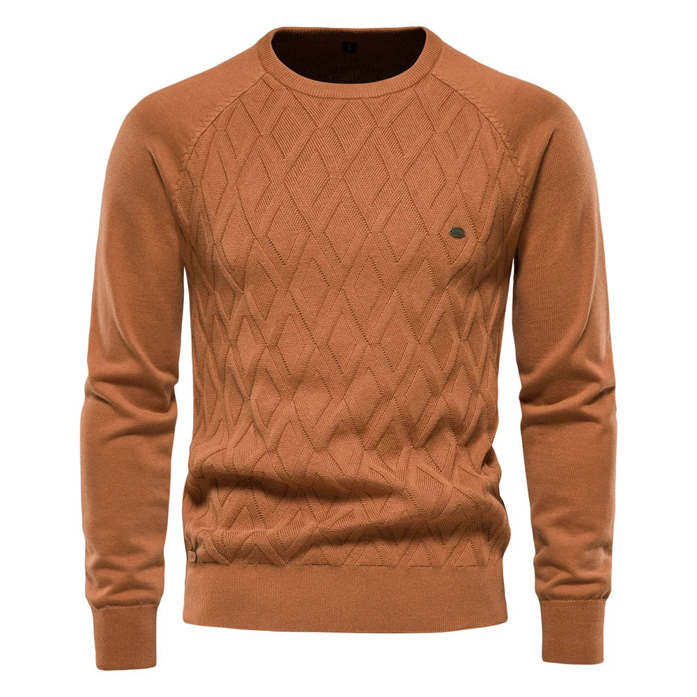 Classic Plaid Crew Neck Sweater