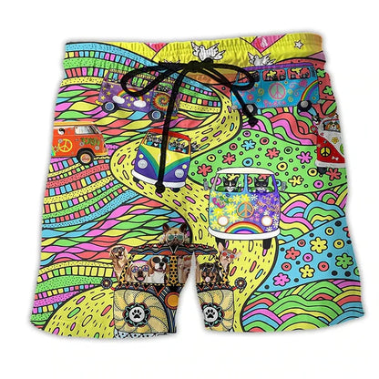 Men's Quick Dry Beach Shorts – Comfort Fit – Elastic Waist