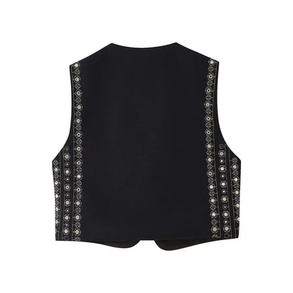 Glittery Embellished Bohemian Waistcoat