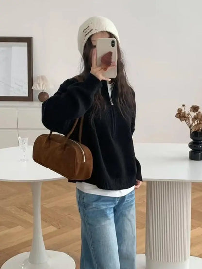 Soft High Neck Warm Knit Sweater for Women