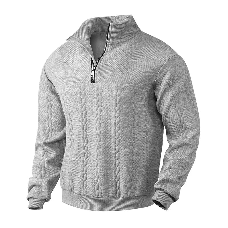 Cozy Cable Knit Crew Neck Pullover Sweater