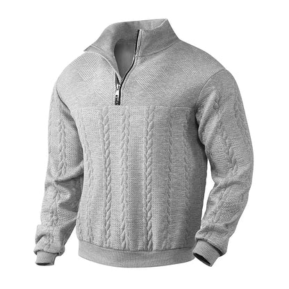 Cozy Cable Knit Crew Neck Pullover Sweater