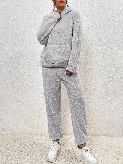 Soft Plush Hooded Onesie Loungewear for Relaxation