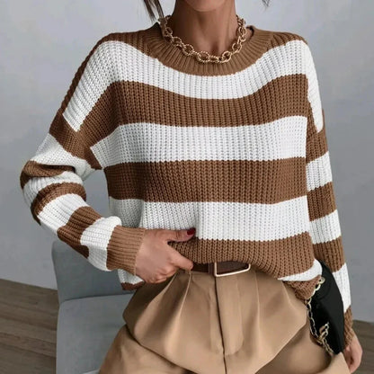 Soft Classic Striped Women's Sweater - Nocini