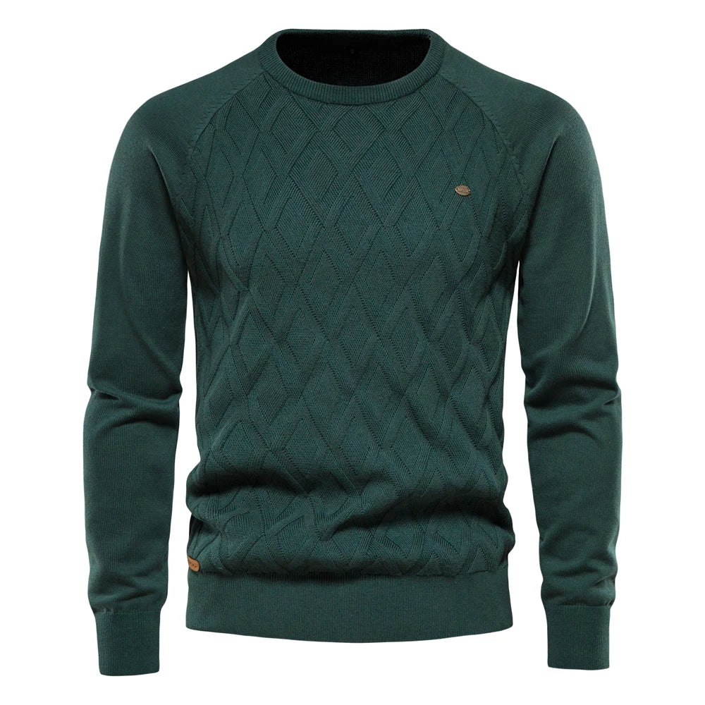 Classic Plaid Crew Neck Sweater