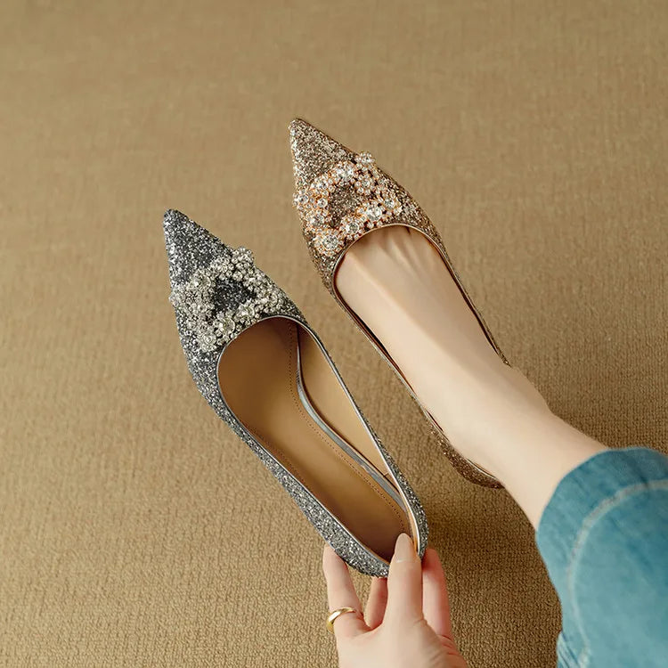 Sparkly High Heels for Evening Wear