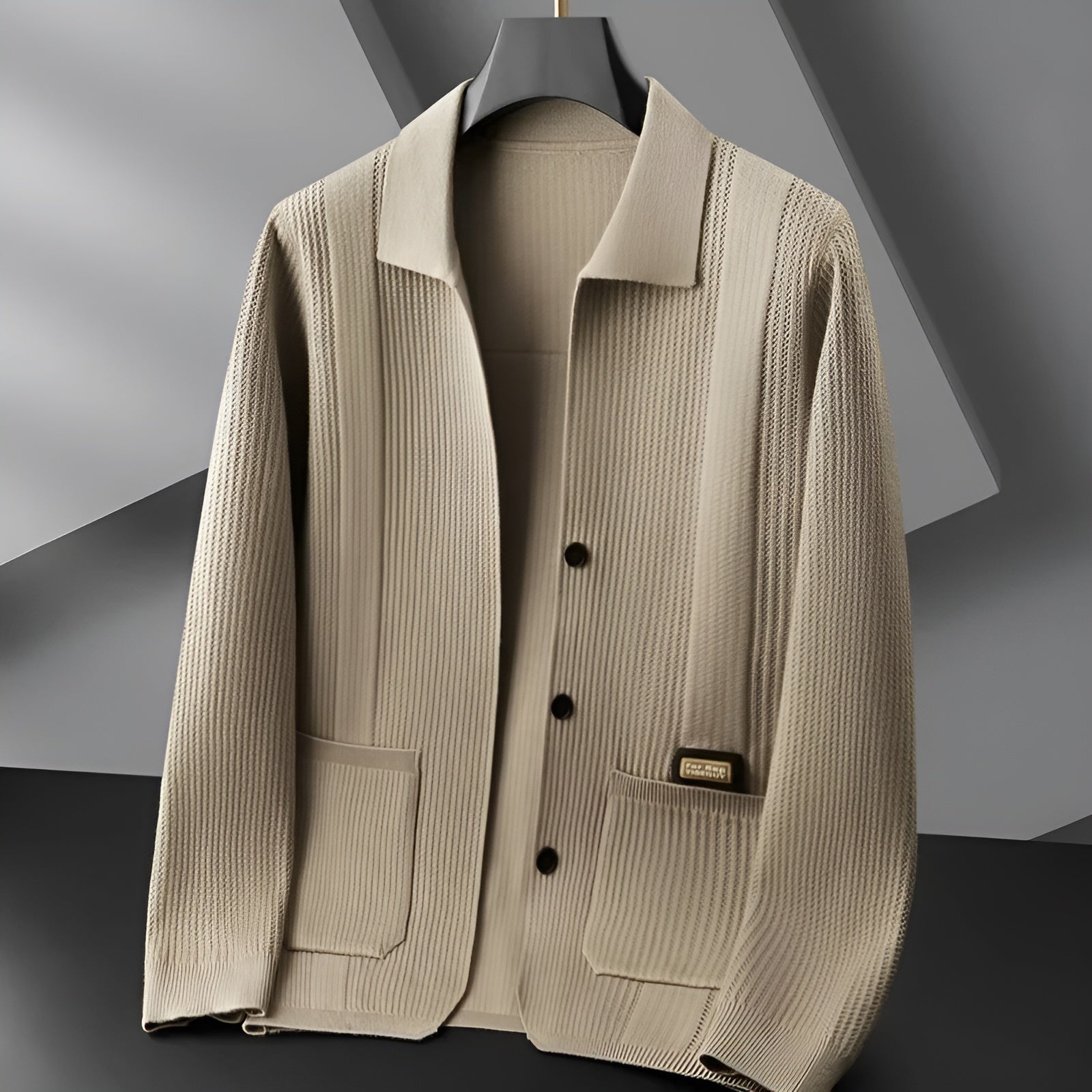 Warm Crew Neck Knitted Jacket - Nocini