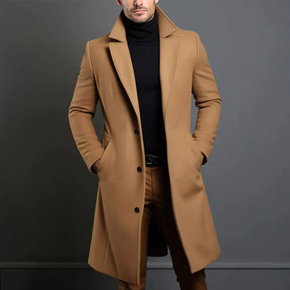 Classic Tall Button Front Coat for Men - Nocini