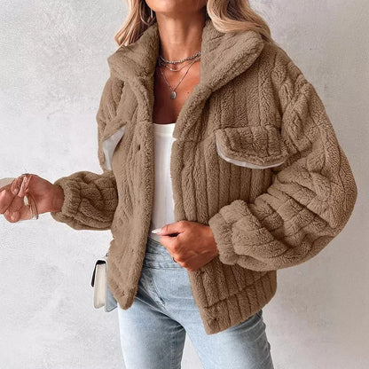 Quilted Faux Fur Denim Jacket - Nocini