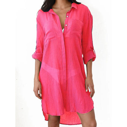 Comfy Women's Summer Dress - Loose Fit - Knee Length