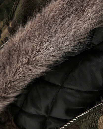 Warm Camouflage Insulated Coat