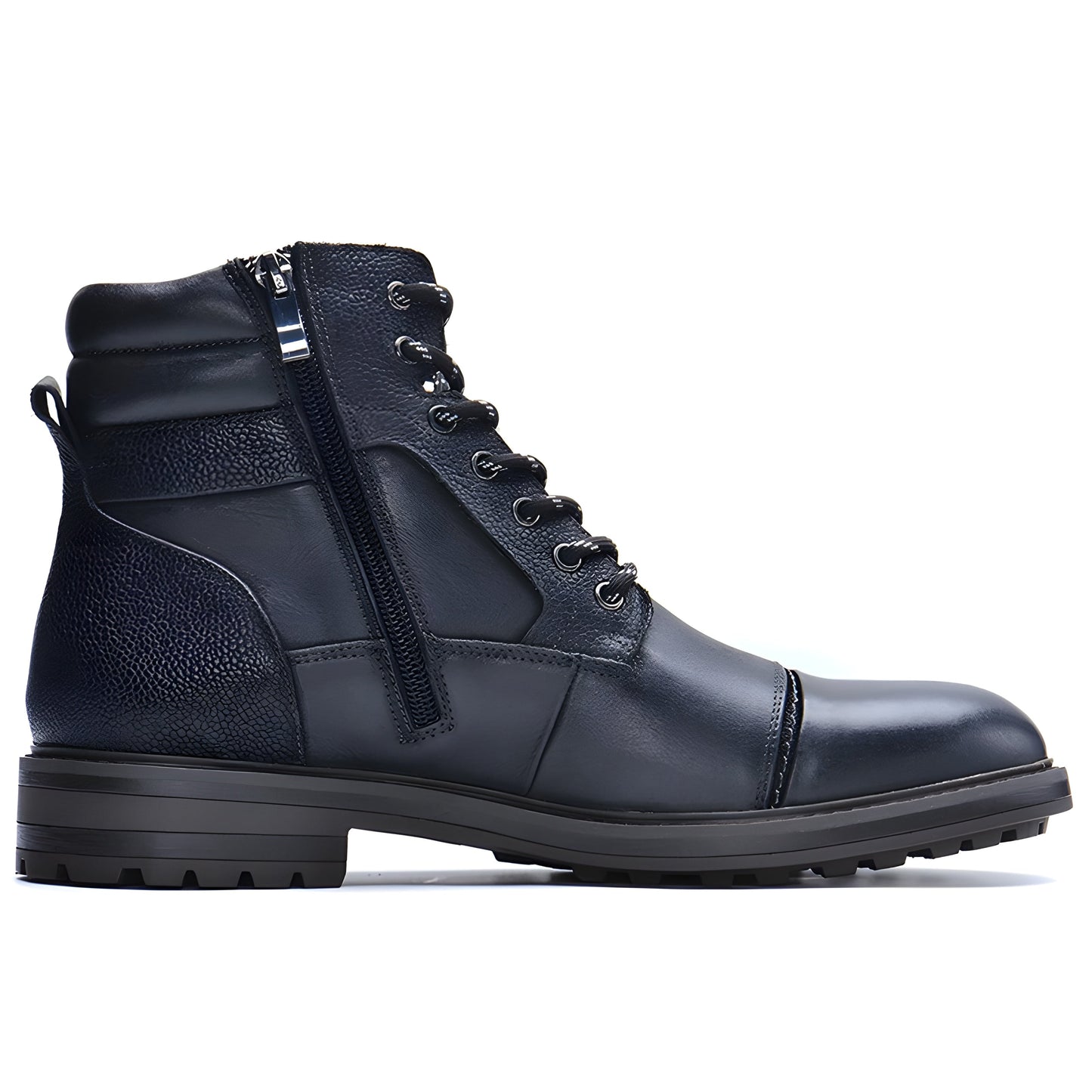 Tall Brown Genuine Leather Boots