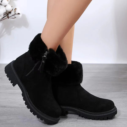 Soft Cuff Low Heel Ankle Boots
