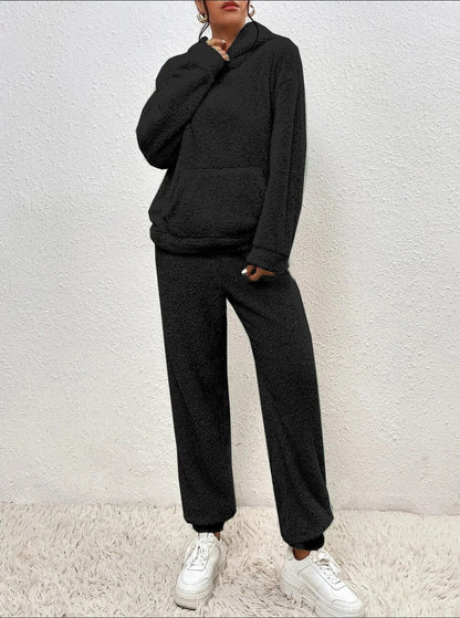 Soft Fleece Teddy Hooded Jumpsuit for Lounge Relaxation