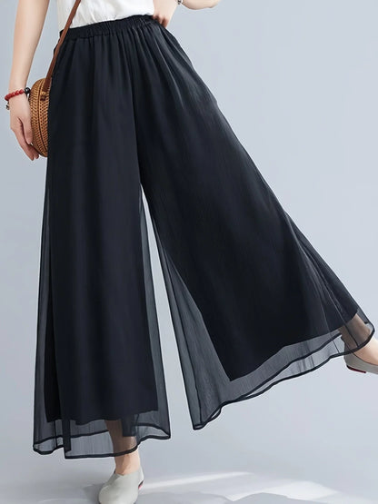 Lightweight See-Through Flowy Pants
