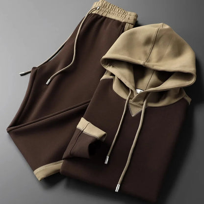Casual Colorblock Mens Athletic Tracksuit Set