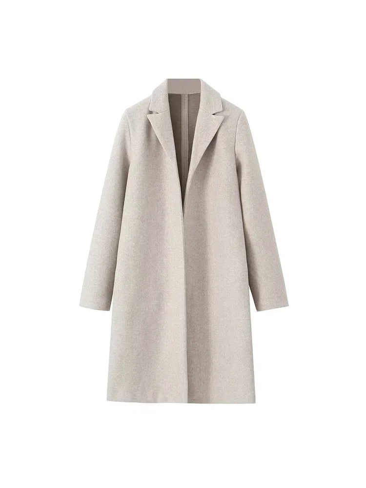 Classic Double Breasted Long Trench Coat