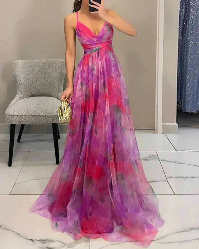 Ladies Elegant Long Sundress with Sleeveless Style