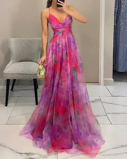 Ladies Elegant Long Sundress with Sleeveless Style