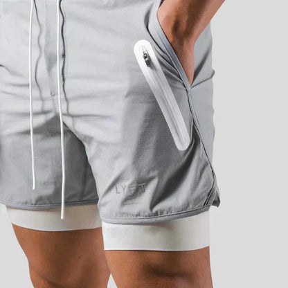 Men's Athletic Pants 2-in-1 Training Gym Wear
