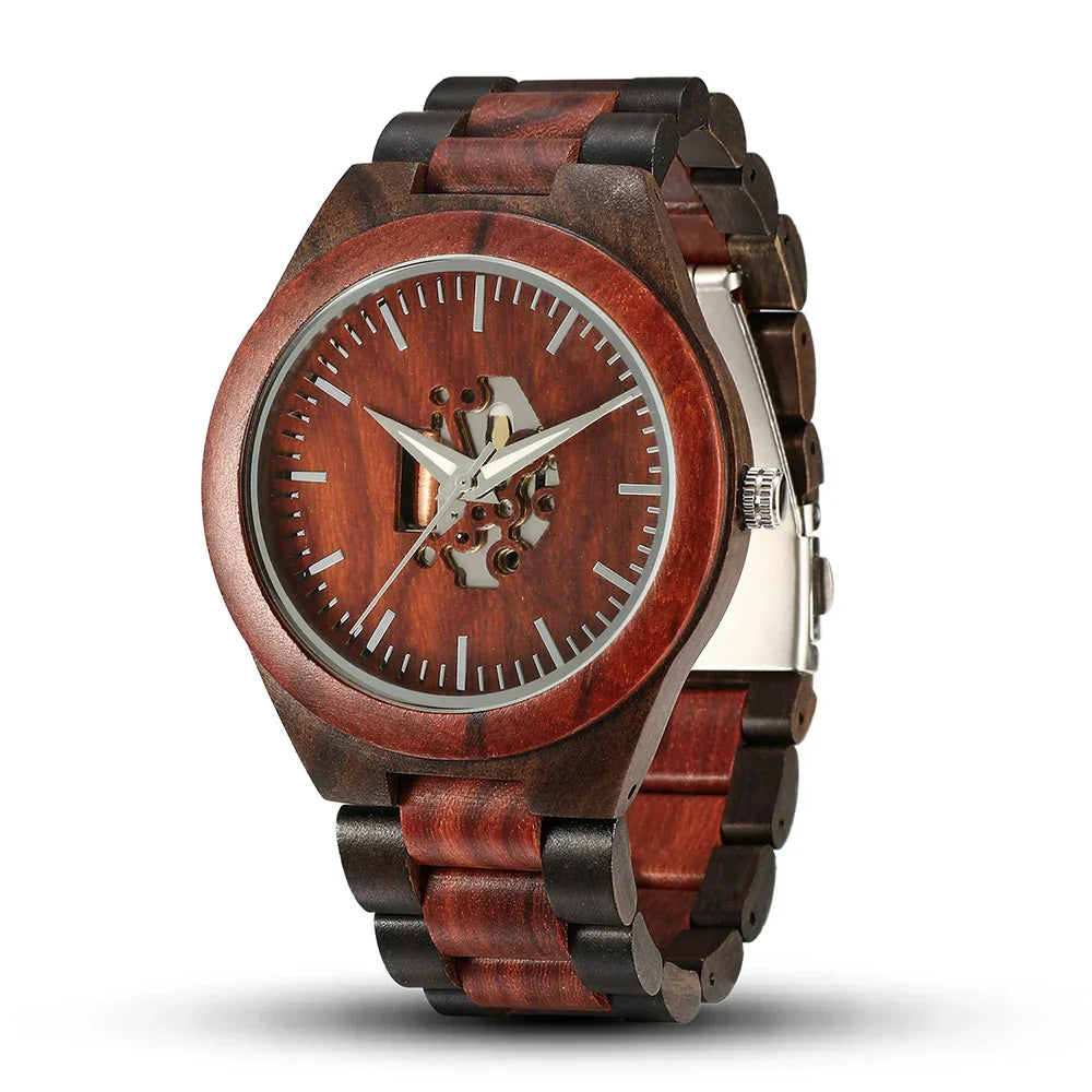 Classic Wooden Round Analog Watch