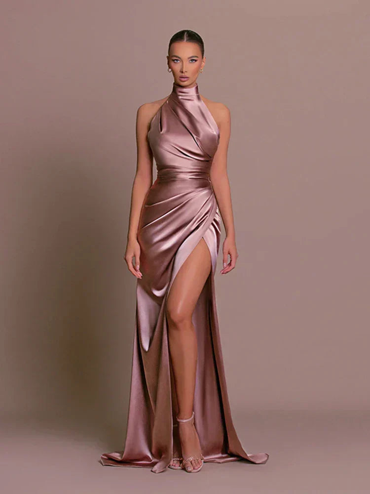 Elegant Party Dress with High Slit - Nocini