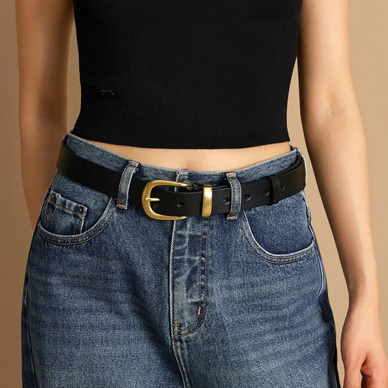 Classic Pin Buckle Leather Belt for Women - Nocini