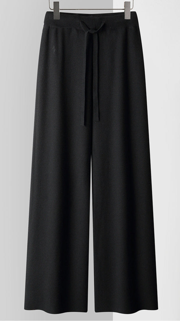 Comfortable Elastic Waist Knit Pants