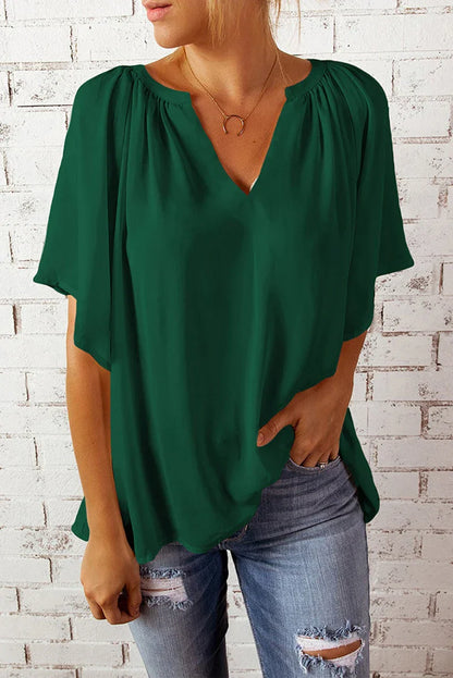 Comfy V Neck Women's Casual Short Sleeve Top
