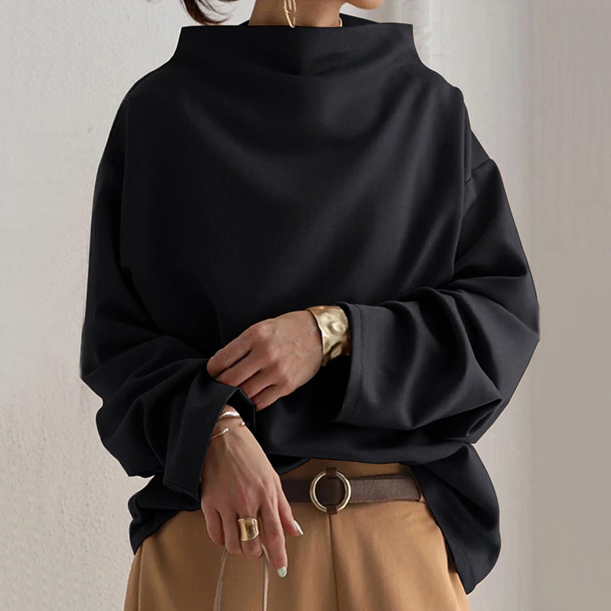 Elegant Crew Neck Women's Top