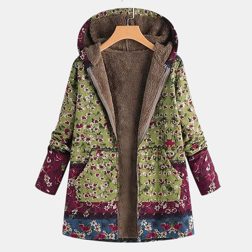 Rustic Garden Floral Trench Coat - Olytrend
