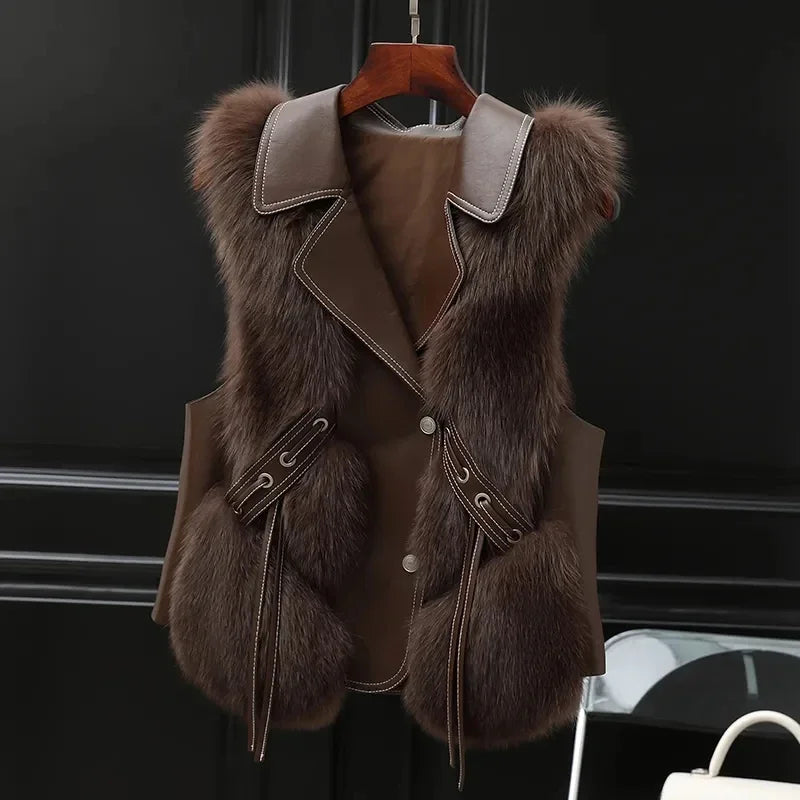 Soft Faux Fur Vest | Cosy Collar Fur Gilet