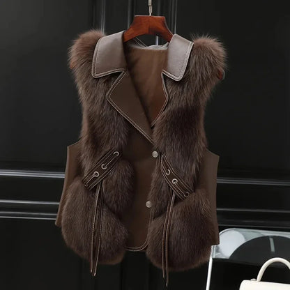 Soft Faux Fur Vest | Cosy Collar Fur Gilet
