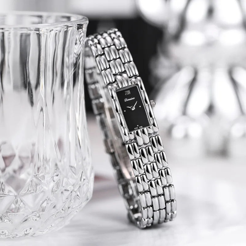 Classic Silver Rectangular Watch