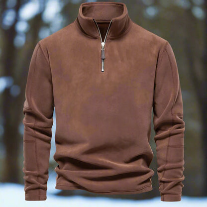 Cozy Men's Quarter Zip Fleece Jacket