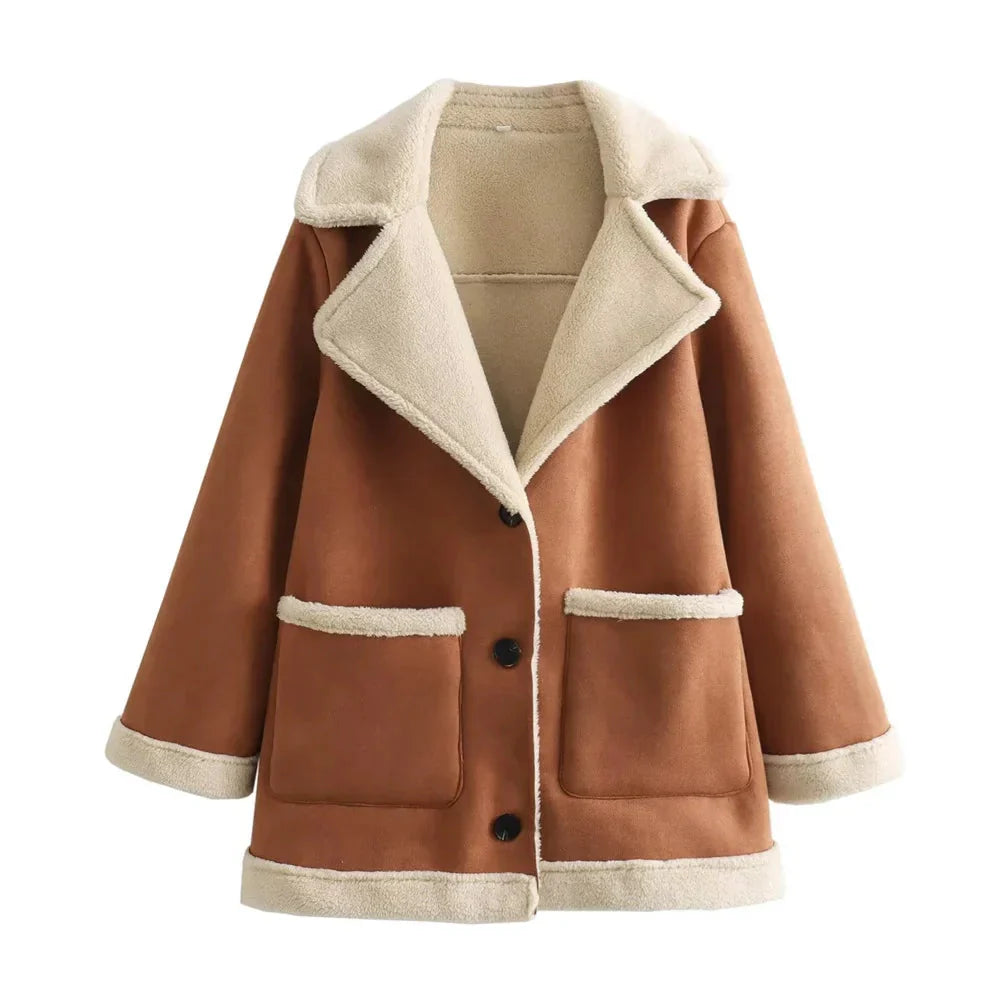 Soft Faux Shearling Parka Coat for Women - Nocini